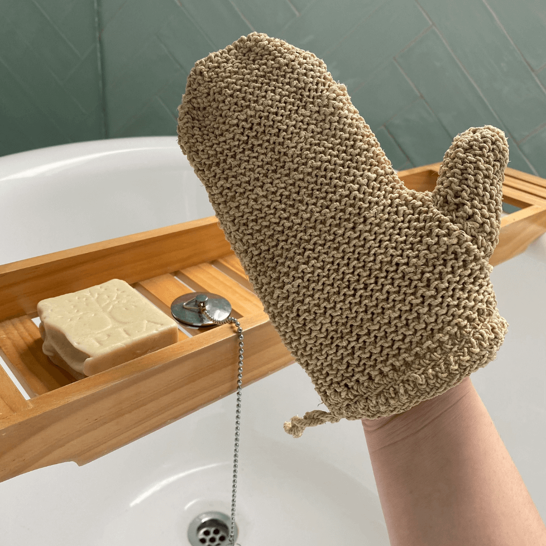 Handmade Eco Max Hemp Exfoliating Mitt Natural Approach Australia